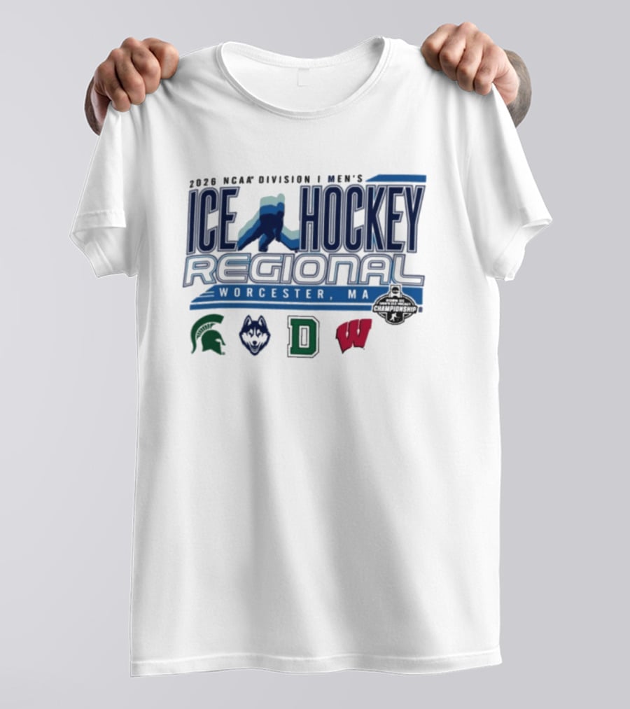 2026 NCAA Division I Men's Ice Hockey Regional Worcester MA Michigan State Bemidji State Dartmouth Wisconsin T-Shirt