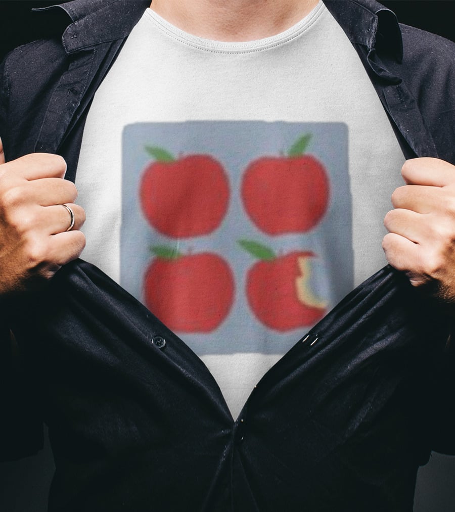 Bebe Stockwell Apple Pop Art Four Red Apples With Bite T-Shirt