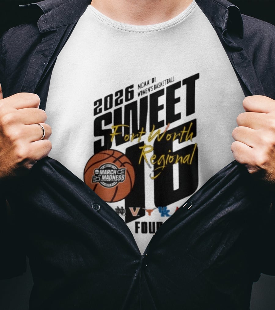 2026 NCAA DI Women's Basketball Sweet Sixteen Fort Worth Regional Four It All T-Shirt