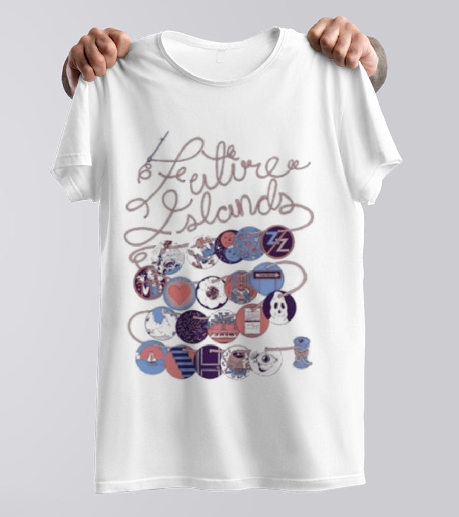 Future Islands The Never Ending Scribble Hearts And Circles T-Shirt