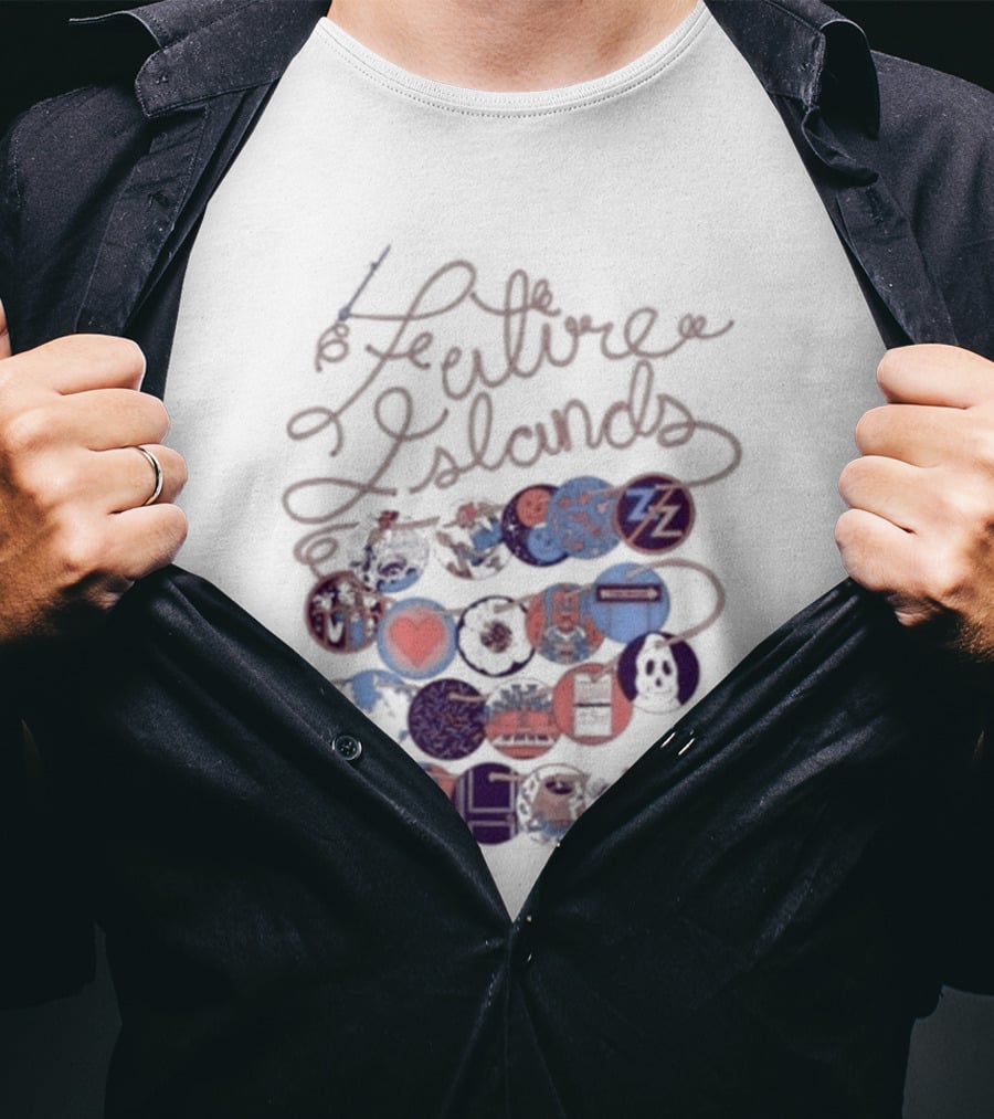 Future Islands The Never Ending Scribble Hearts And Circles T-Shirt