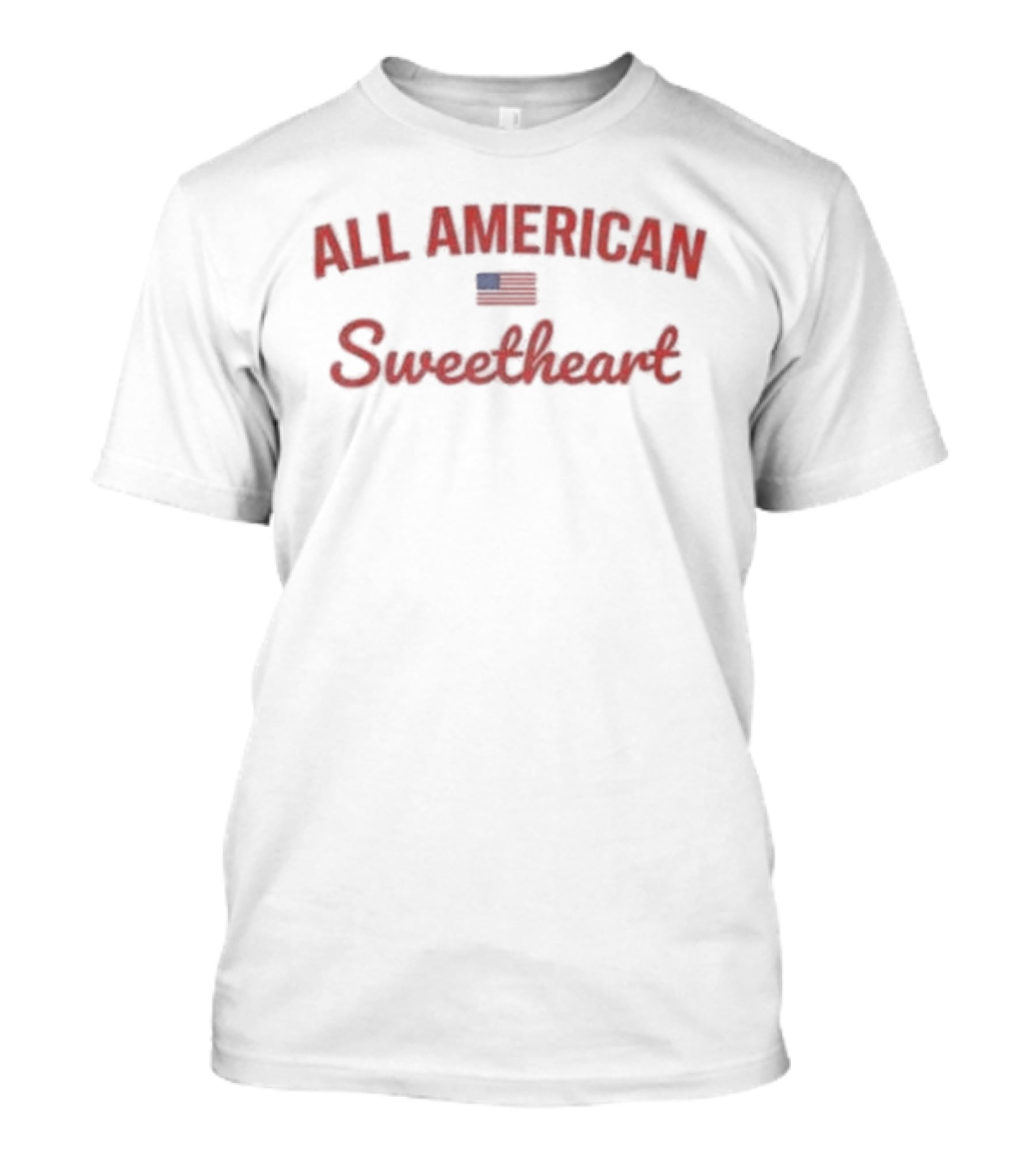 All American Sweetheart With Flag T-Shirt