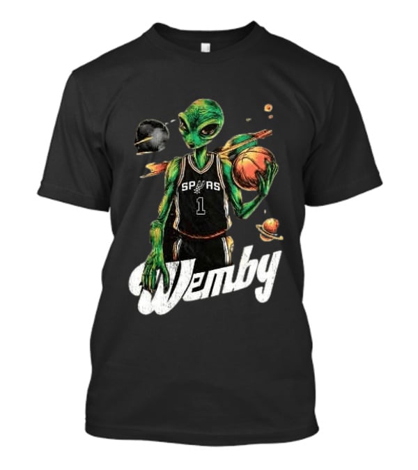 Alien Wemby Victor Wembanyama Spurs NBA 2025 Basketball Star T-Shirt