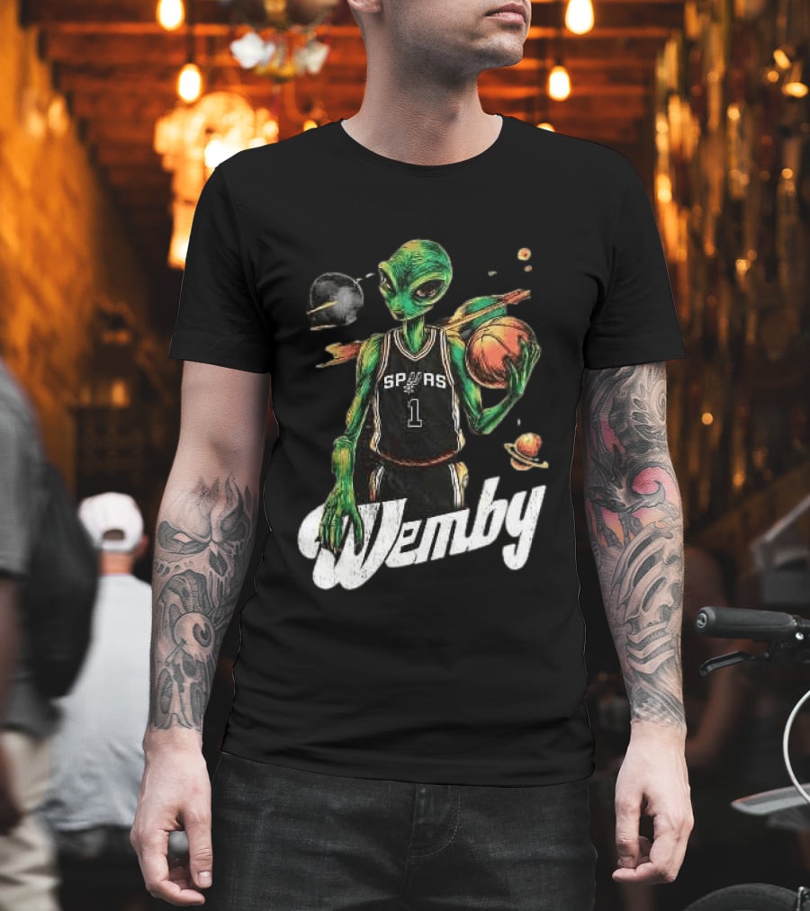 Alien Wemby Victor Wembanyama Spurs NBA 2025 Basketball Star T-Shirt