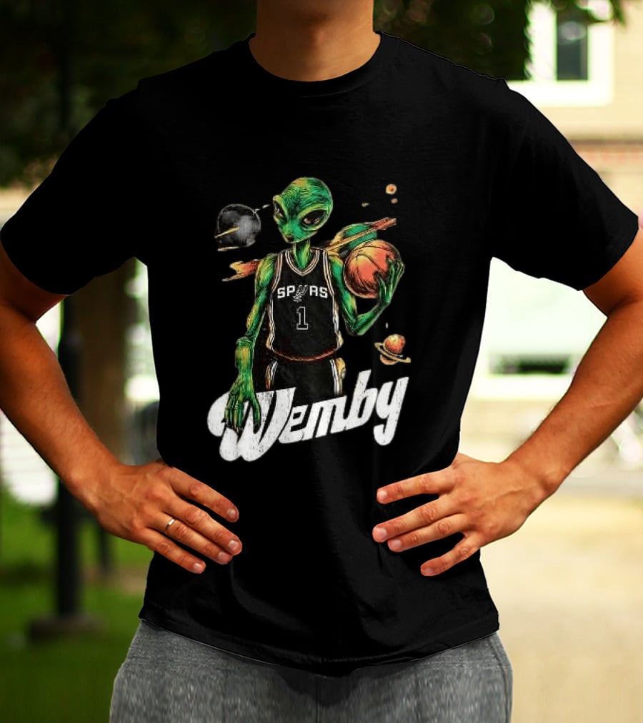 Alien Wemby Victor Wembanyama Spurs NBA 2025 Basketball Star T-Shirt