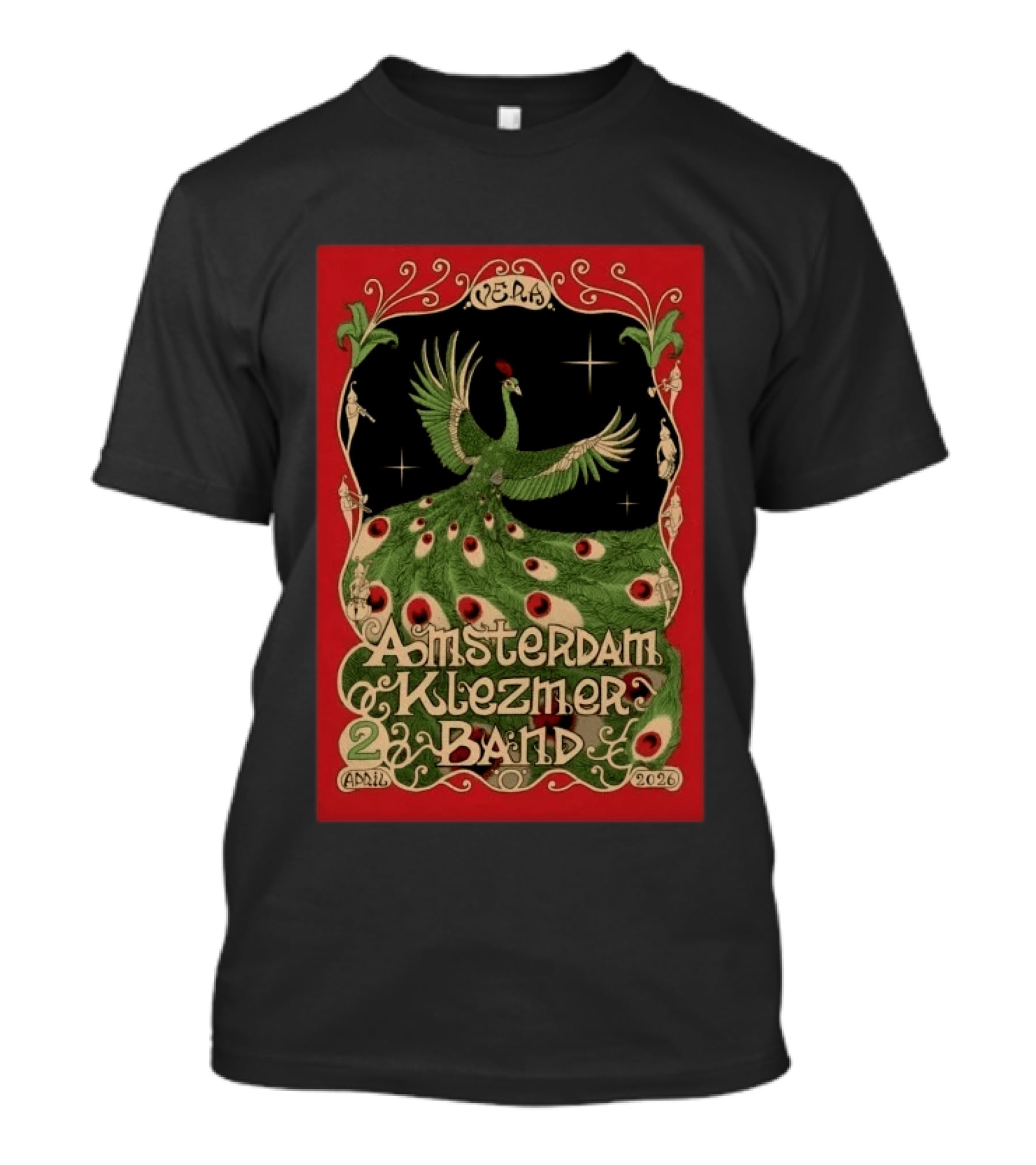 Amsterdam Klezmer Band April 2 2026 Vera Groningen NL Peafowl T-Shirt