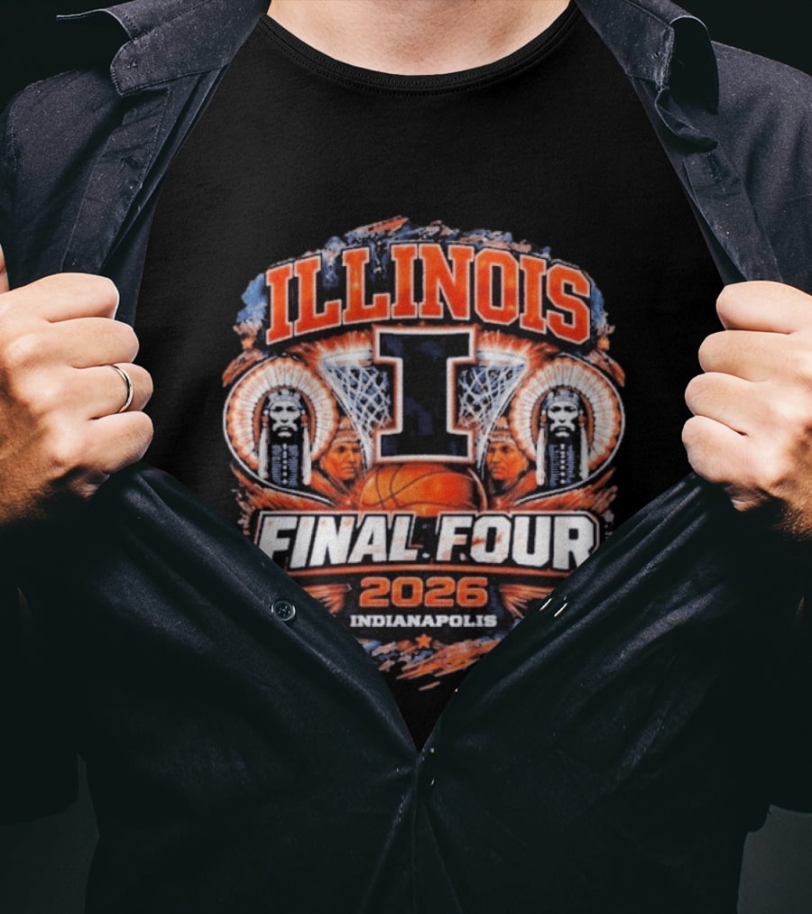 Illinois Basketball Final Four 2026 Indianapolis March Madness Illini T-Shirt