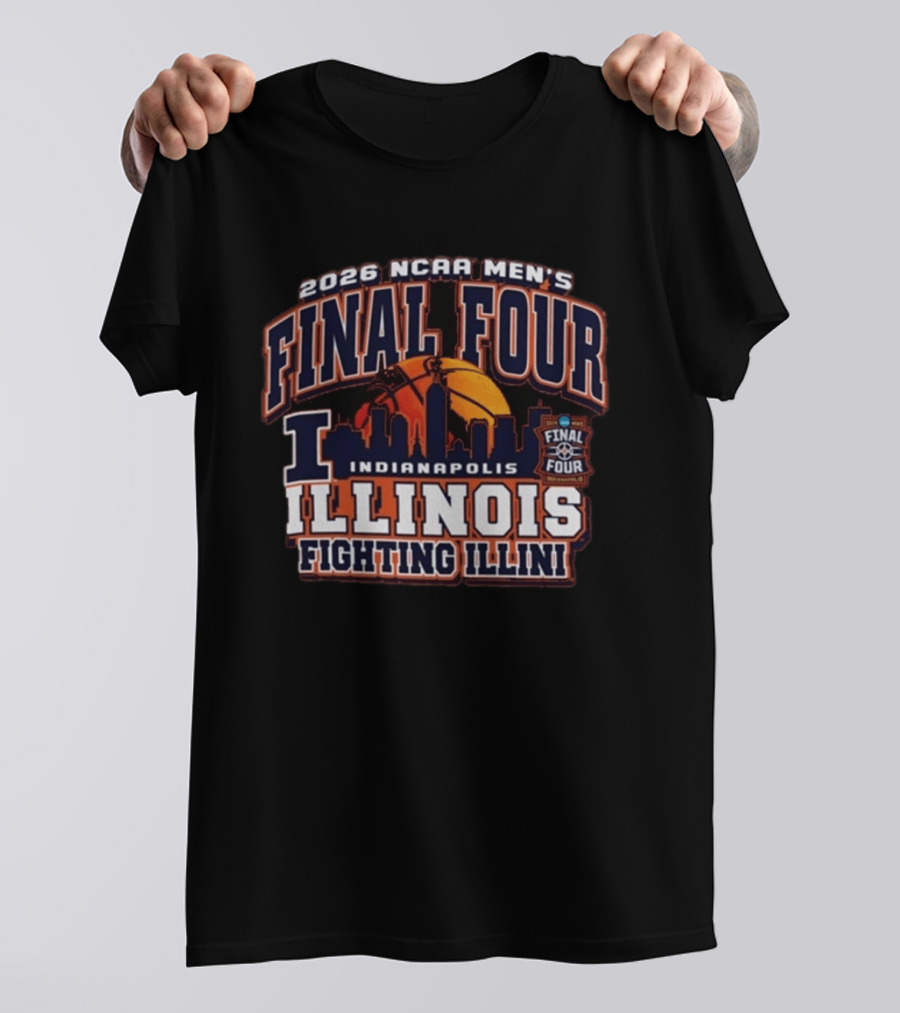 2026 NCAA Men's Final Four Indianapolis Illinois Fighting Illini T-Shirt