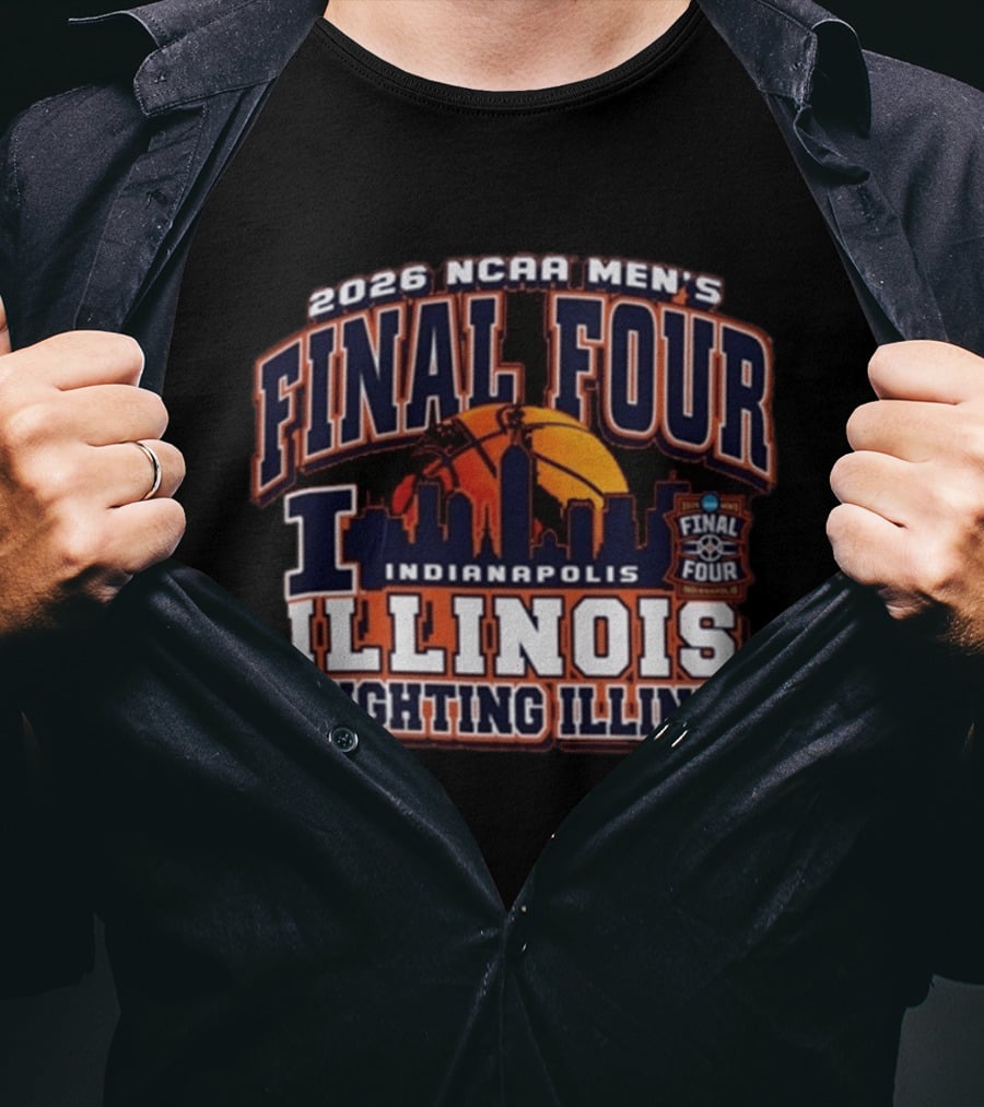2026 NCAA Men's Final Four Indianapolis Illinois Fighting Illini T-Shirt