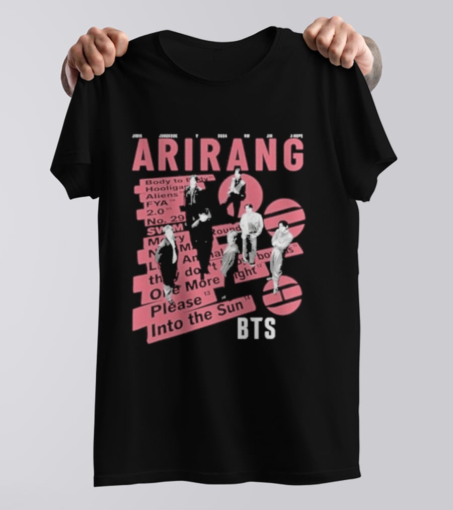 BTS Arirang World Tour 2026 Concert Please Into The Sun T-Shirt