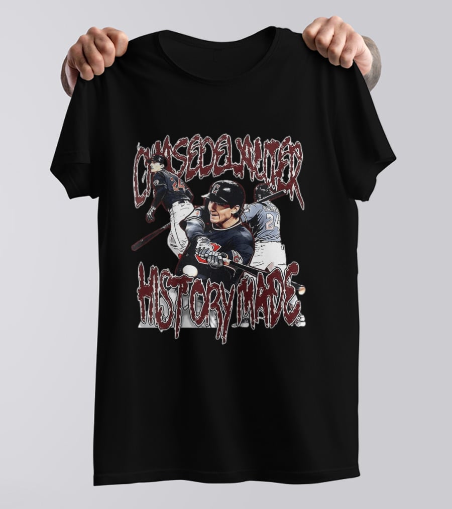 Chase Delauter History Made Cleveland Guardians Baseball Player 24 T-Shirt