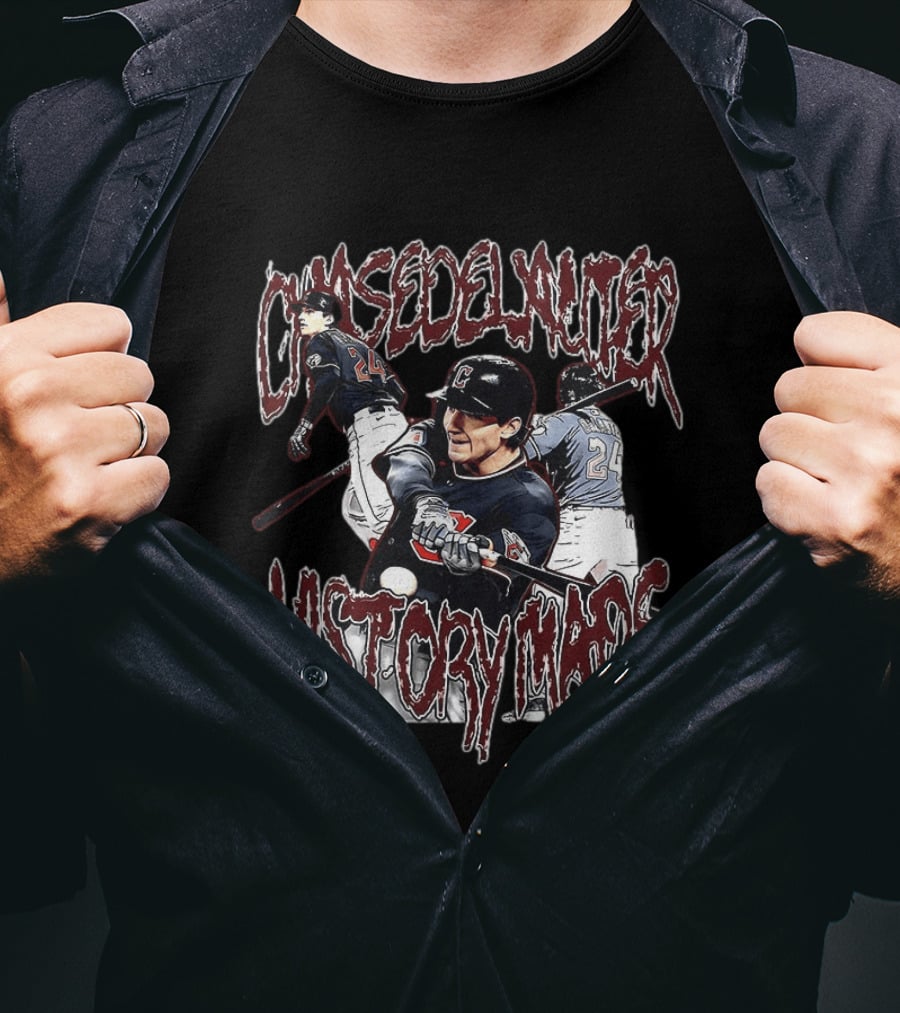 Chase Delauter History Made Cleveland Guardians Baseball Player 24 T-Shirt