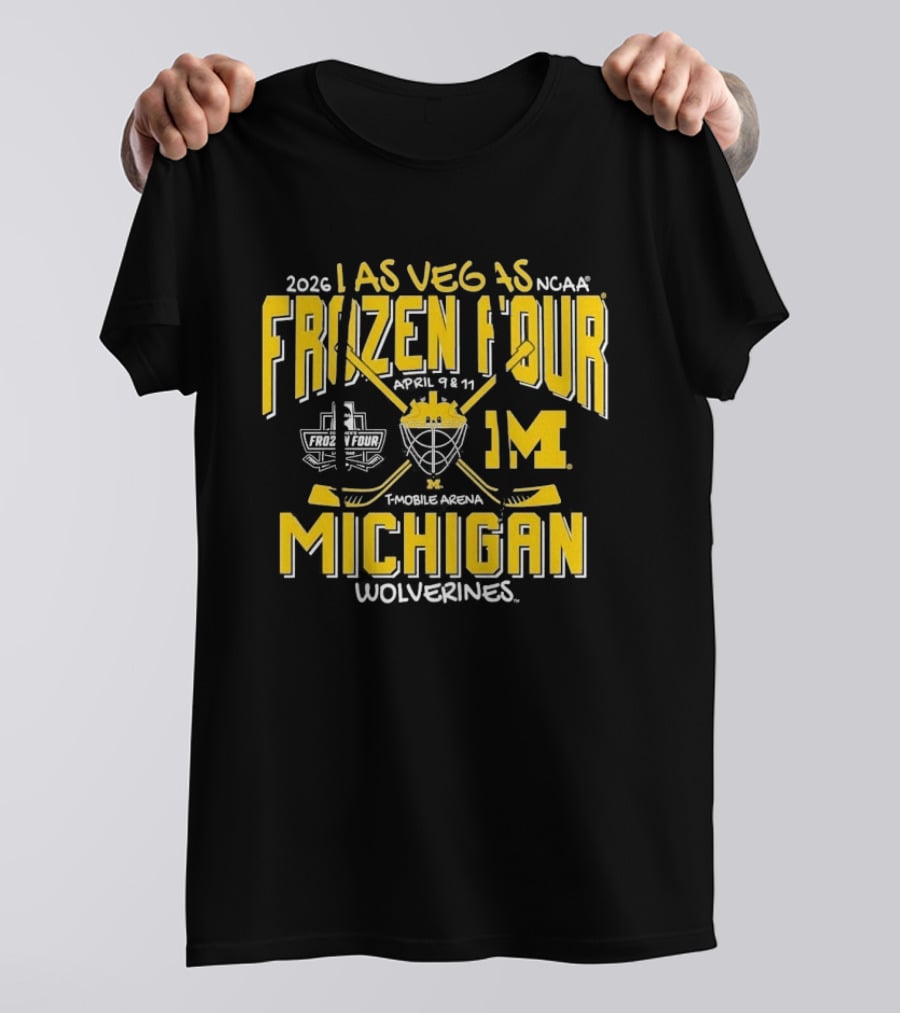 2026 Las Vegas NCAA Frozen Four Michigan Wolverines Mobile Arena T-Shirt