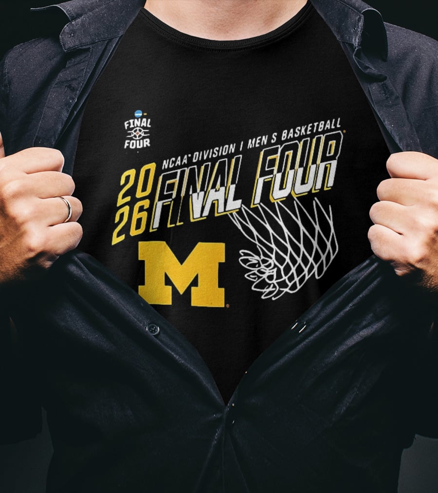 NCAA Division I Men's Basketball 2026 Final Four Michigan Wolverines T-Shirt
