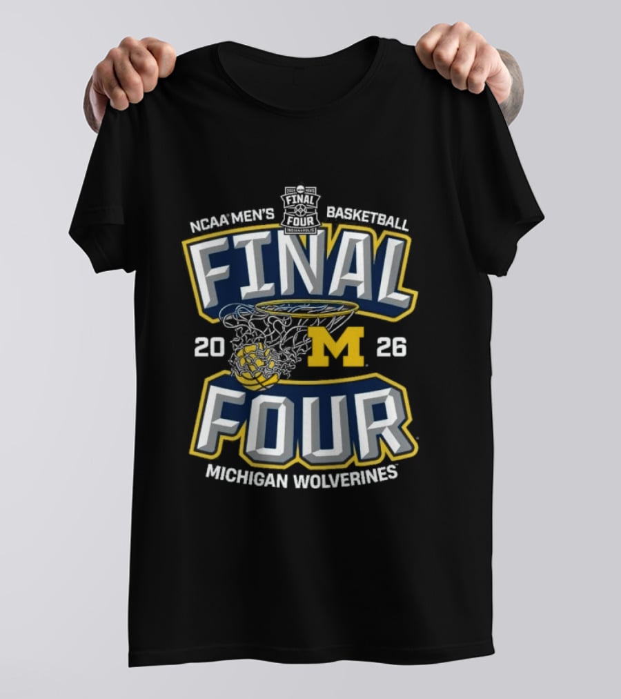 NCAA Men's Basketball 2026 Final Four Michigan Wolverines T-Shirt
