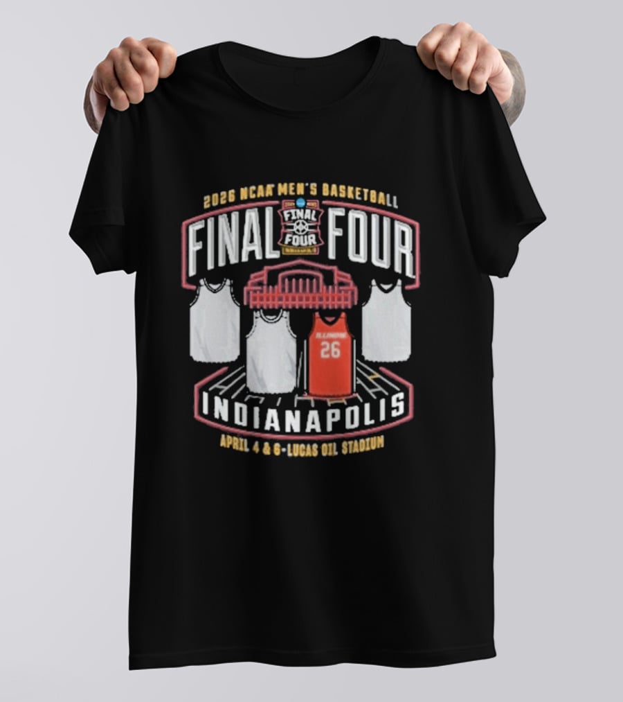 2026 Illini Men's Basketball Final Four Lucas Oil Stadium Indiana April 4 6 T-Shirt