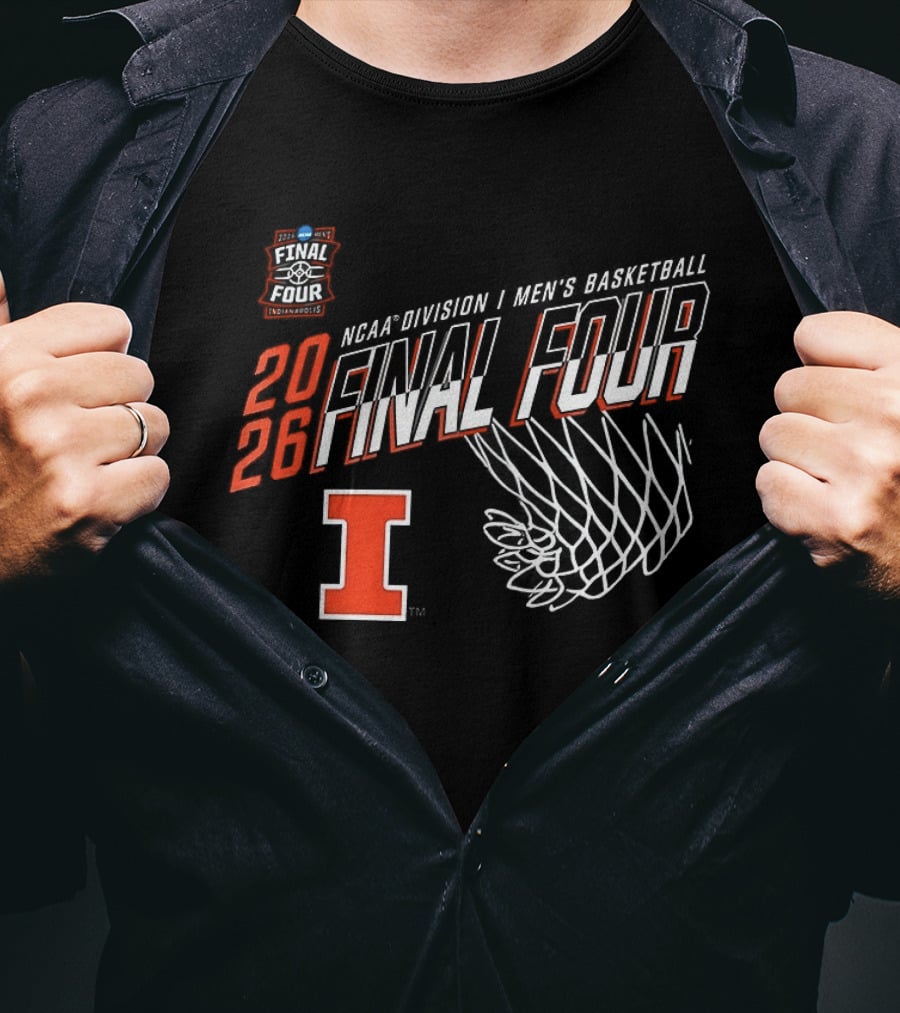 2026 Illinois Fighting Illini NCAA Men's Basketball Final Four March Madness Minneapolis Indianapolis Louisville Denver T-Shirt