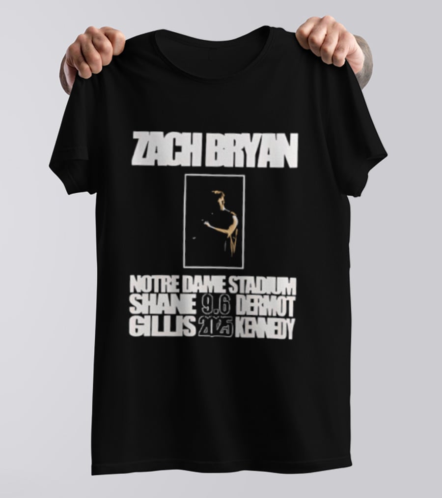 Zach Bryan Notre Dame Stadium Sept 2025 Event Date And Venue T-Shirt