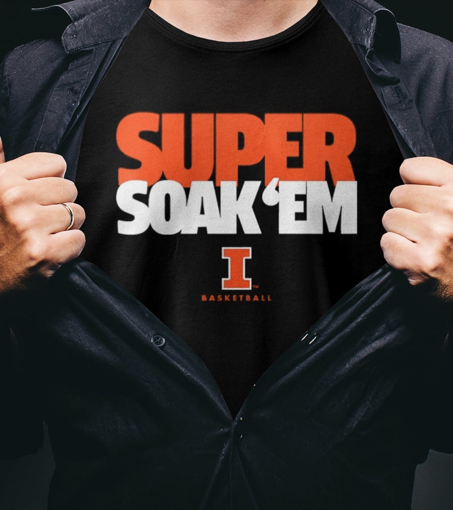 Super Soak 'Em Illinois Fighting Illini Basketball Team Spirit T-Shirt