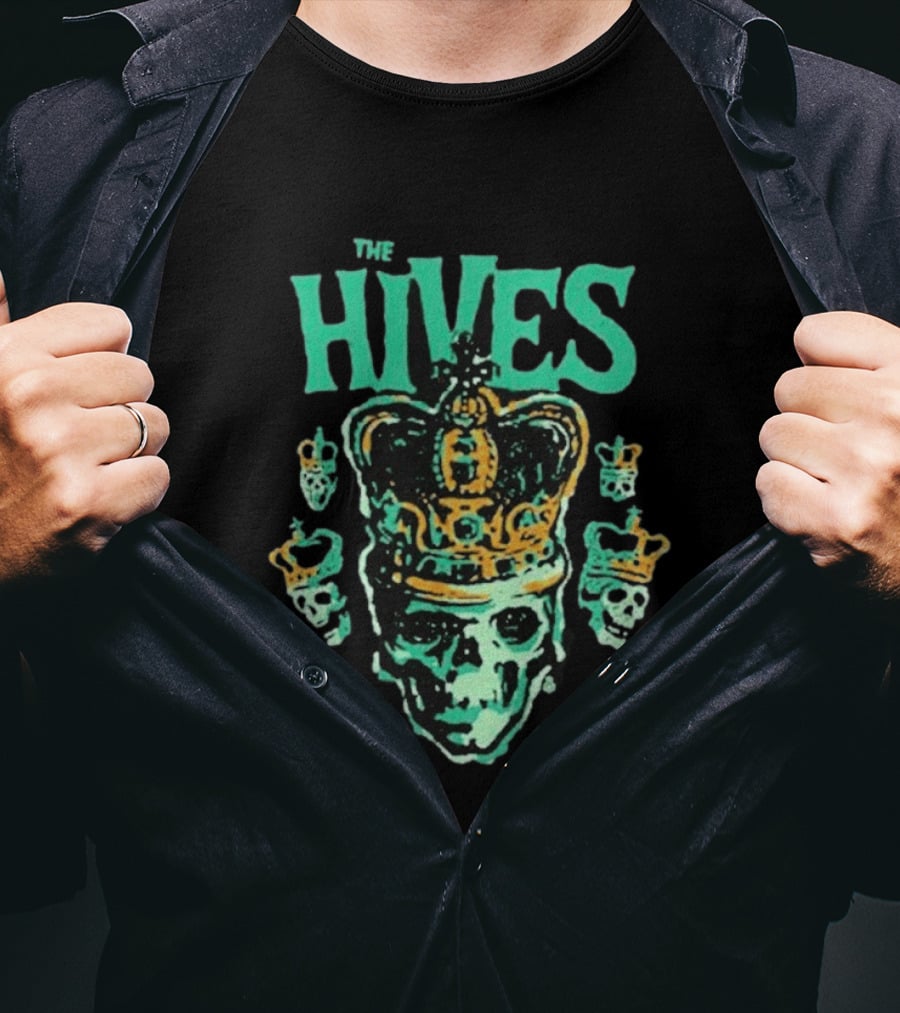 The Hives Green Skull Crown Art Band Merchandise T-Shirt