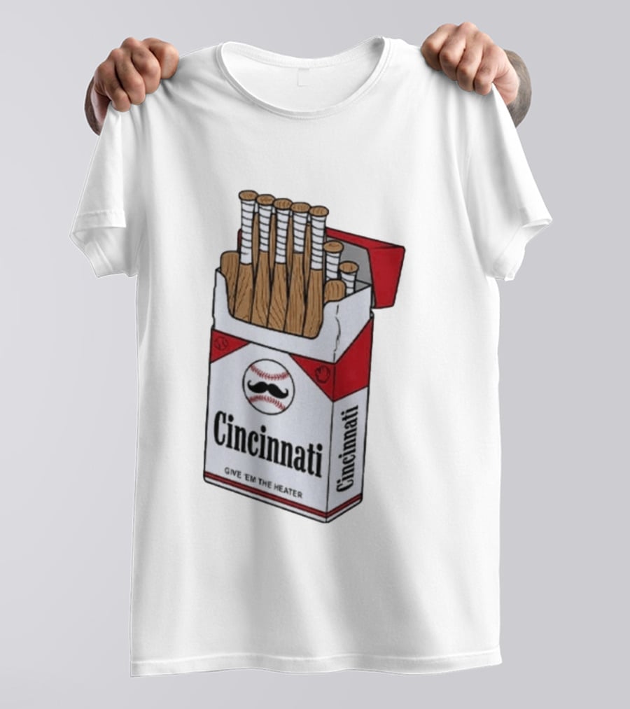 Cincinnati Give 'Em The Heater Baseball Bat Pack T-Shirt