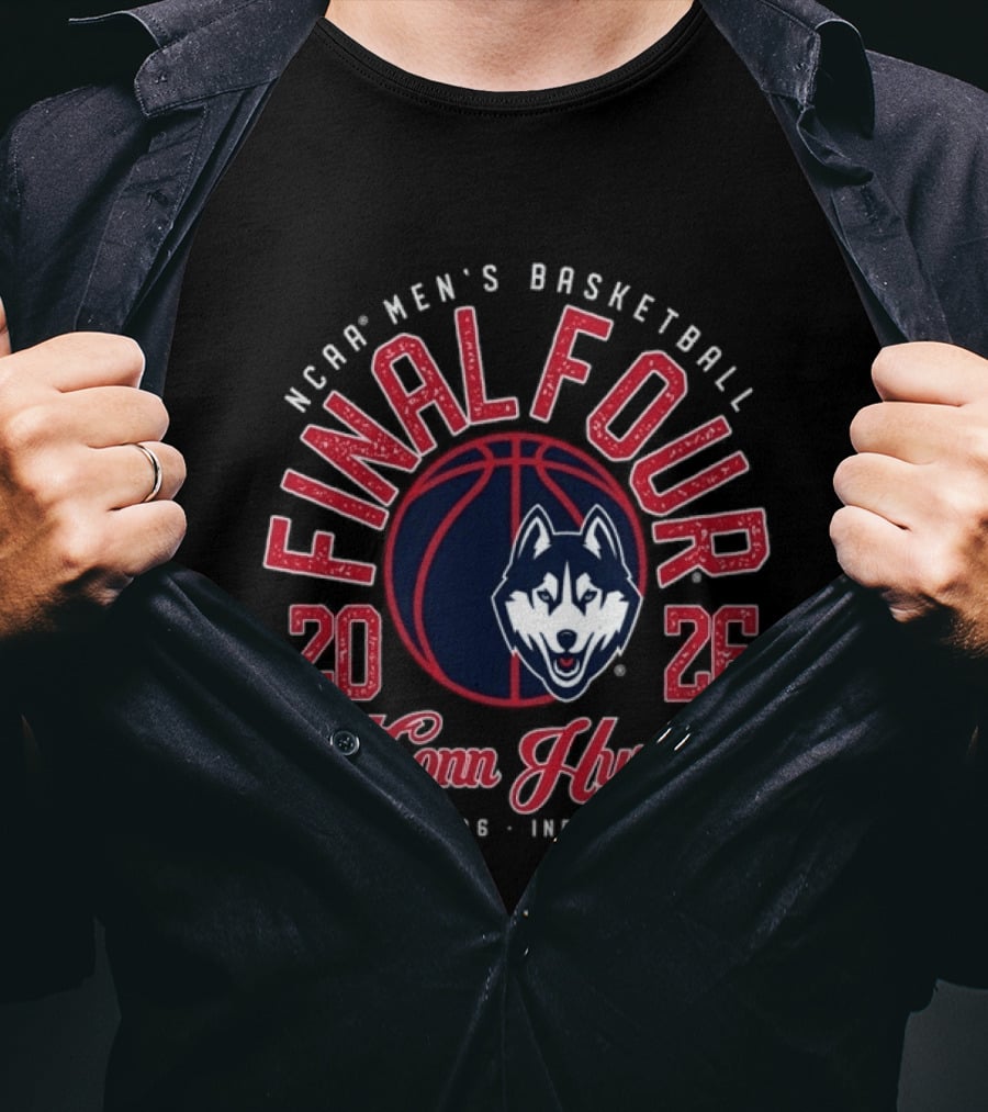 NCAA Men's Basketball Final Four 2026 UConn Huskies April 4&6 Indianapolis T-Shirt