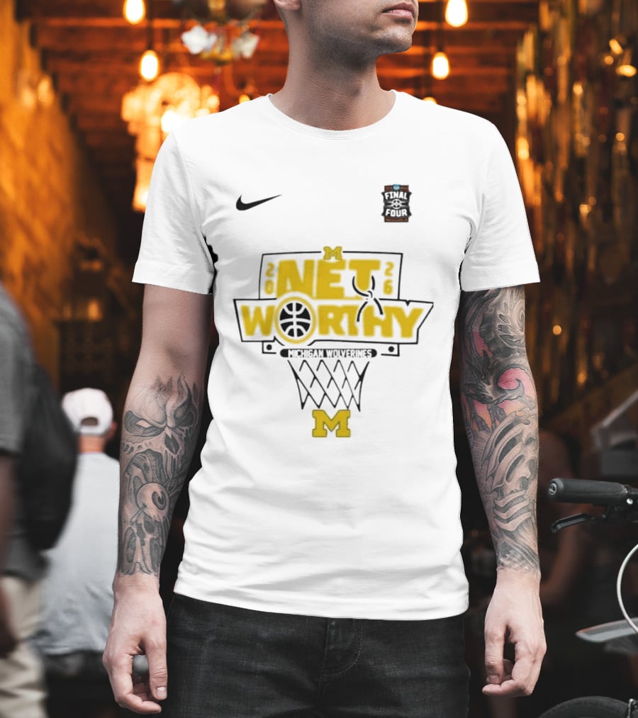 Michigan Wolverines Net Worthy Final Four Nike Basketball T-Shirt
