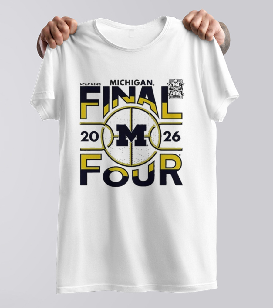 NCAA Men's Michigan Final Four 2026 Basketball M Wolverines T-Shirt