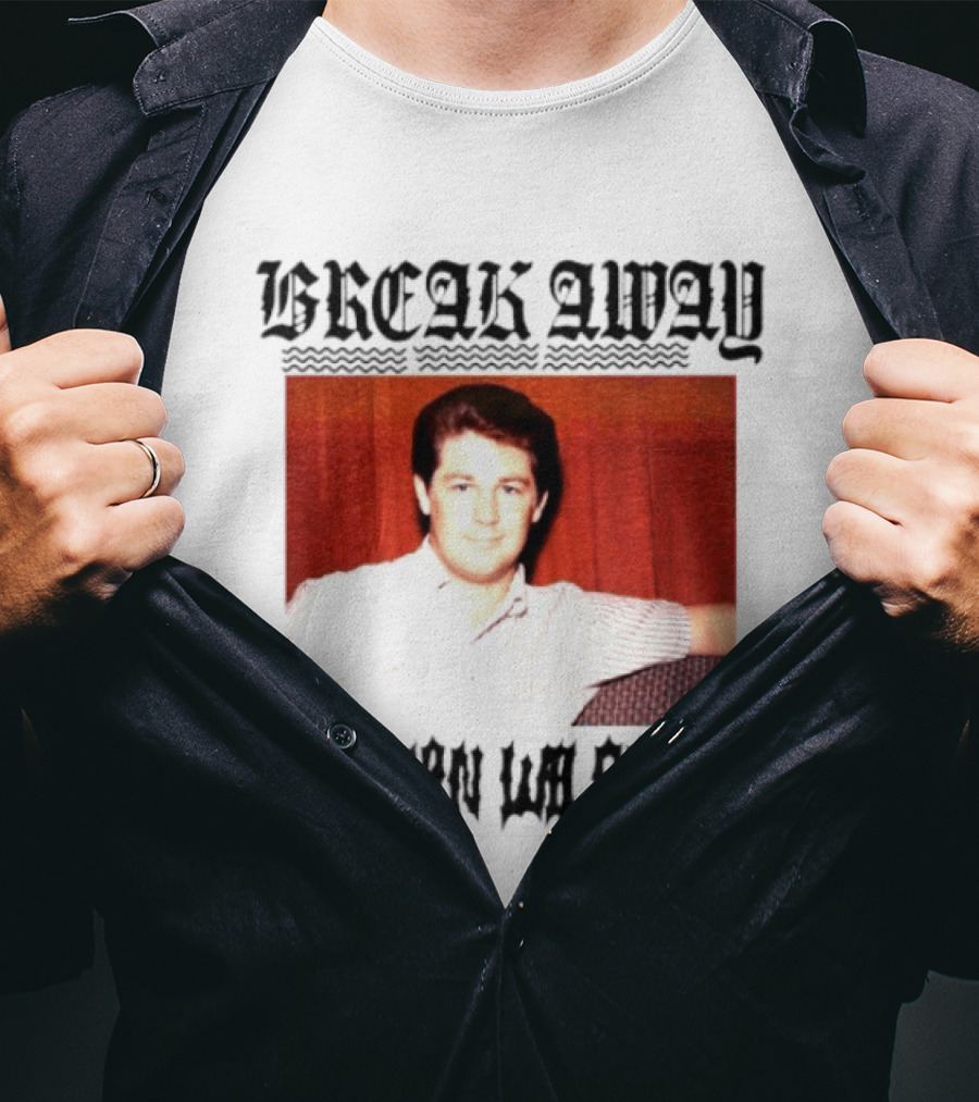 BREAK AWAY BRIAN WILSON Photo Portrait Striped T-Shirt