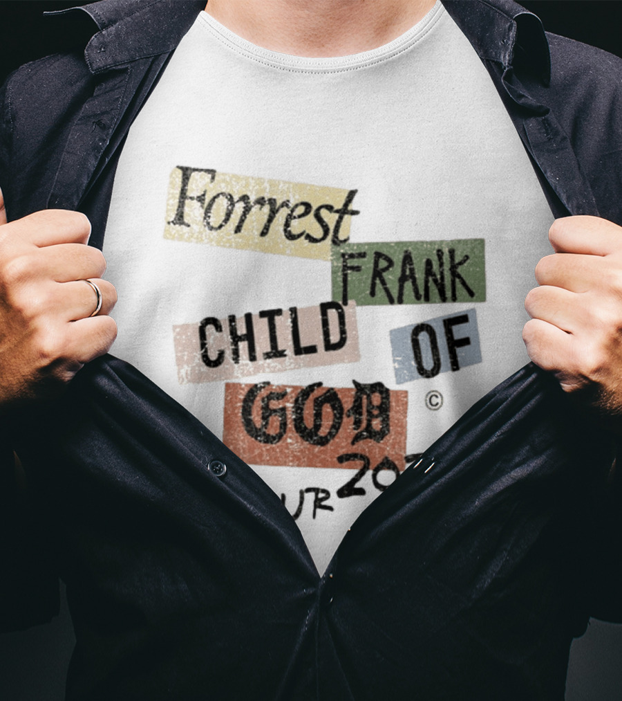 Forrest Frank Child Of God Tour 2025 Color Block Collage T-Shirt