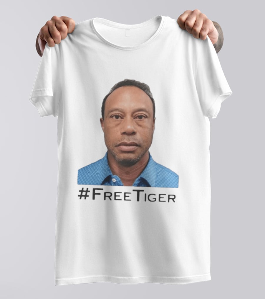 #FreeTiger Shot Iconic Arrest Image T-Shirt