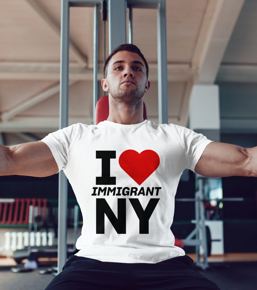 I Love Immigrant NY Heart Icon New York T-Shirt