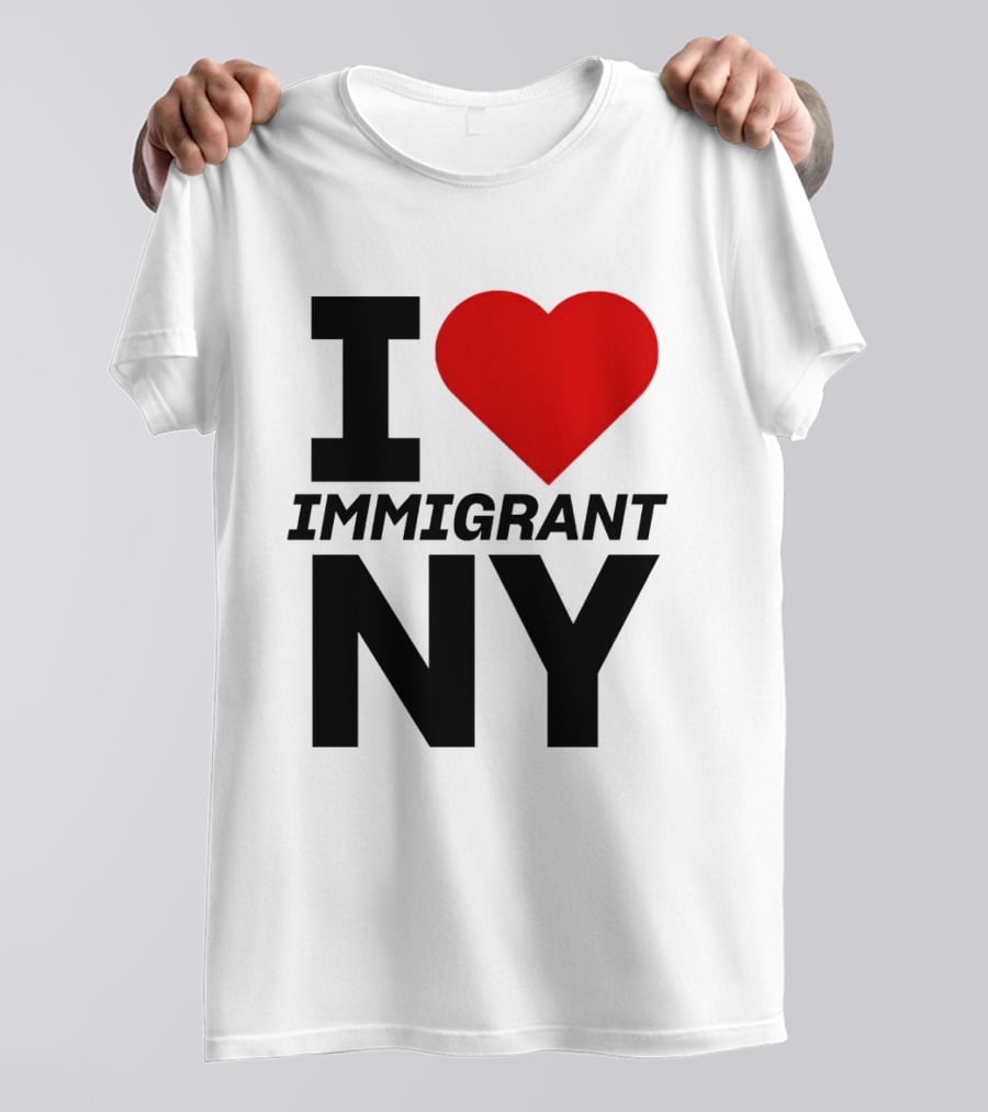 I Love Immigrant NY Heart Icon New York T-Shirt