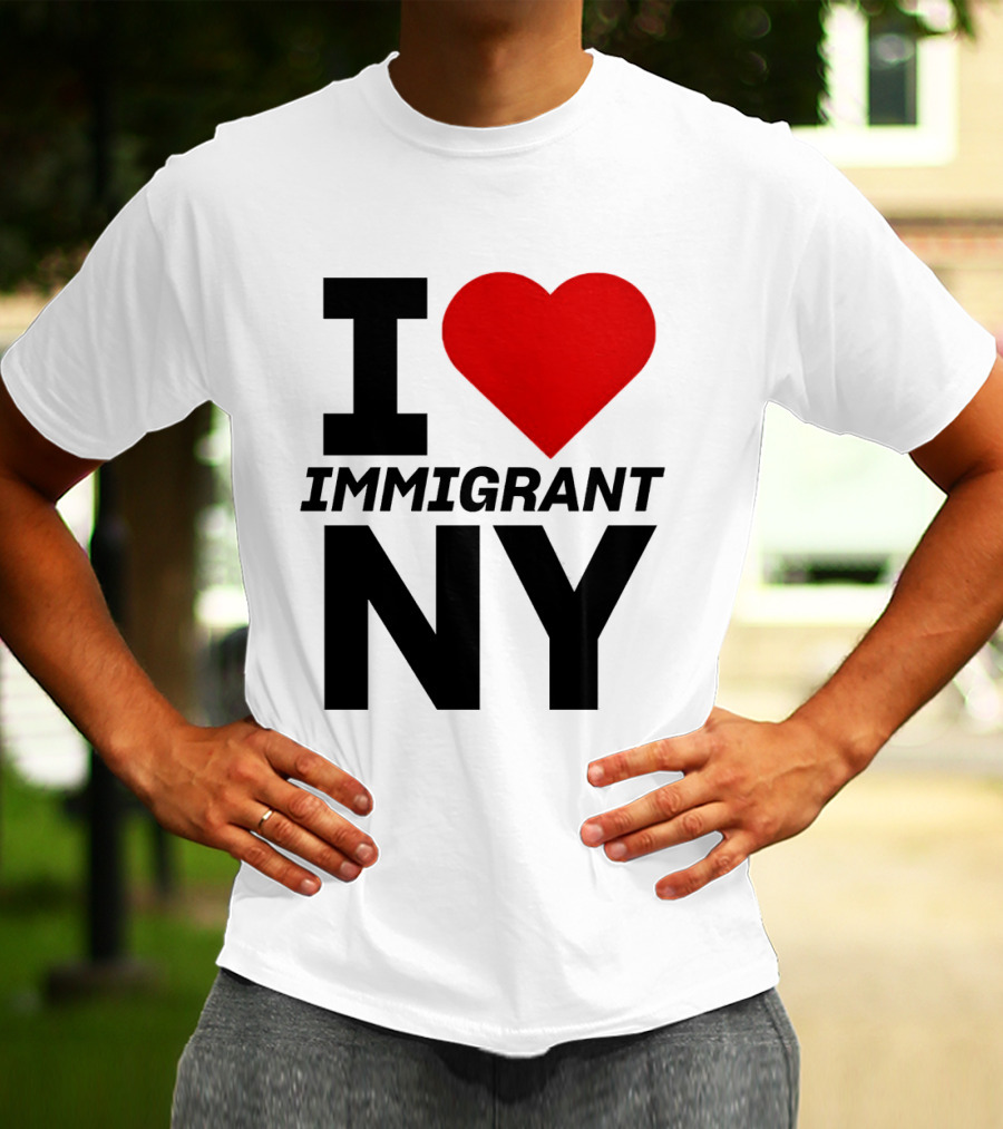 I Love Immigrant NY Heart Icon New York T-Shirt
