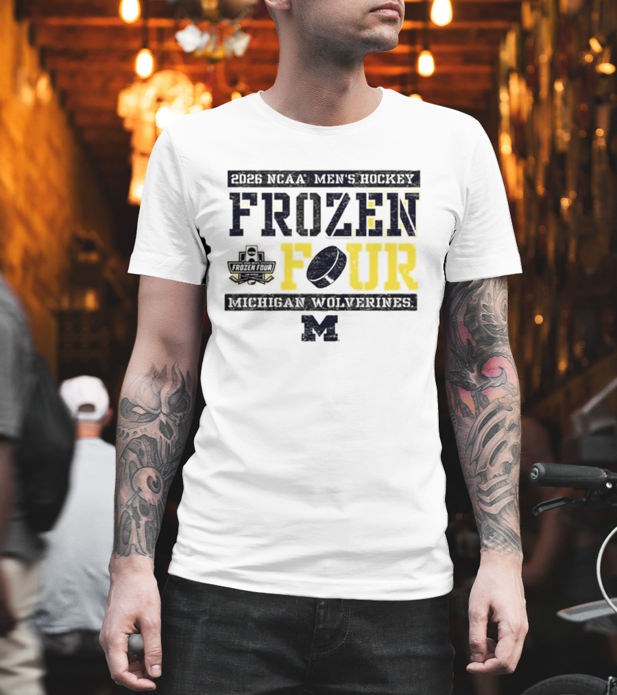 2026 NCAA Men's Hockey Frozen Four Michigan Wolverines T-Shirt