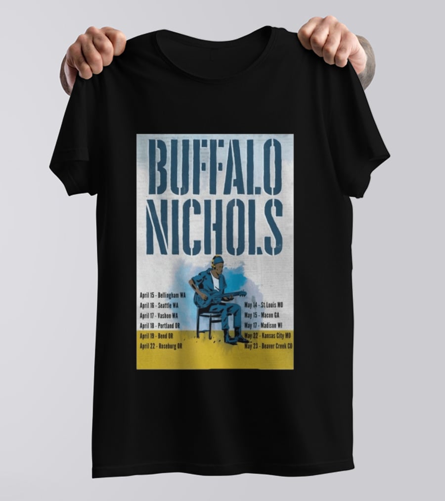 Buffalo Nichols 2026 Summer Tour Bellingham WA To Beaver Creek CO T-Shirt