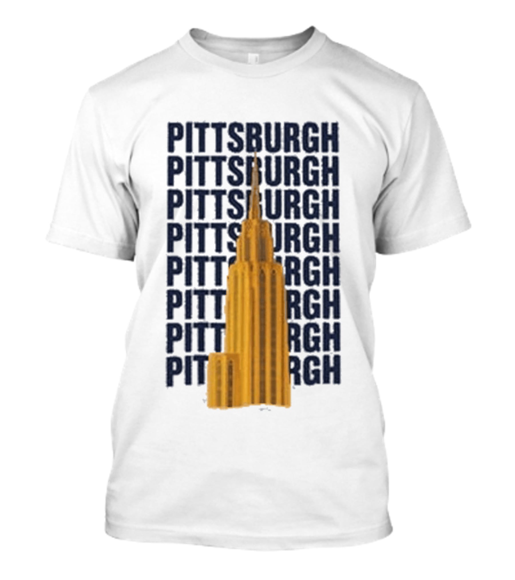 Pittsburgh Deco Building Repeated T-Shirt