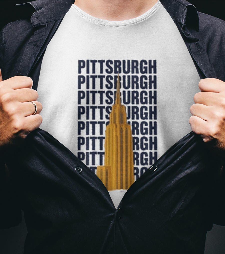Pittsburgh Deco Building Repeated T-Shirt