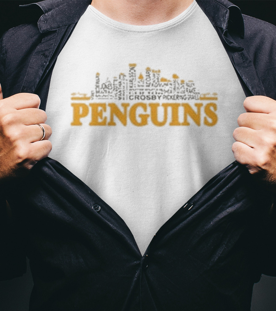 Pittsburgh Penguins City Skyline Roster T-Shirt