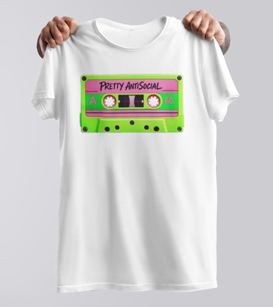 Pretty AntiSocial Pink Green Cassette A 60 T-Shirt