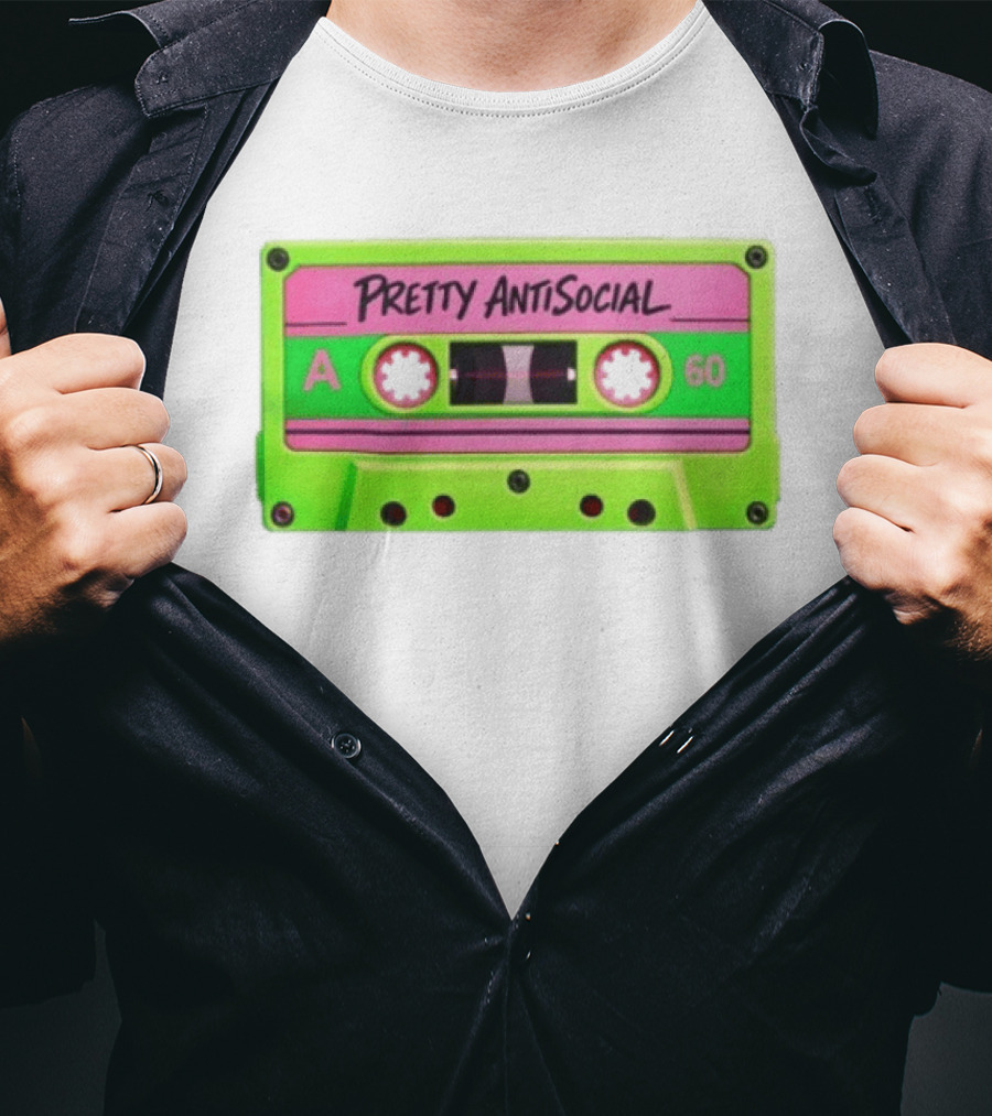 Pretty AntiSocial Pink Green Cassette A 60 T-Shirt