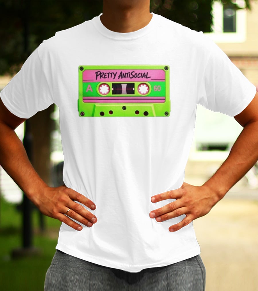 Pretty AntiSocial Pink Green Cassette A 60 T-Shirt