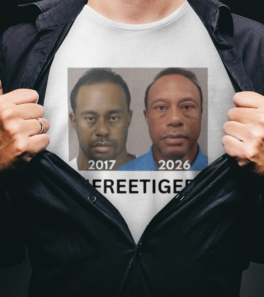 Tiger Woods 2017 2026 Shot Comparison #FREETIGER T-Shirt