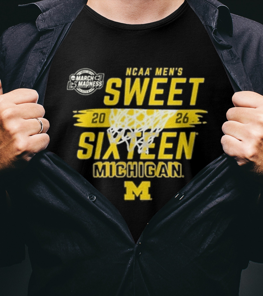 NCAA Men's Sweet 2026 Sixteen Michigan Basketball M T-Shirt