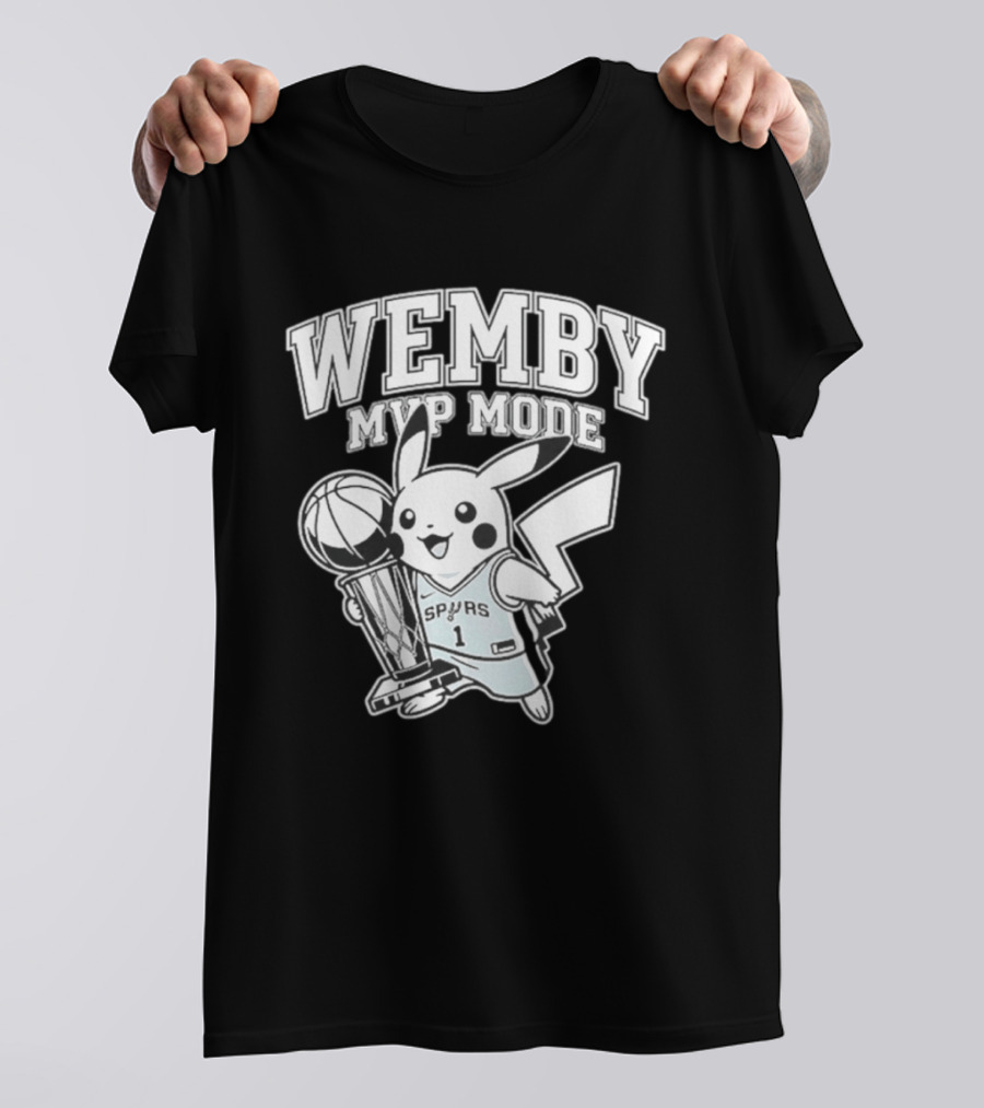 Wemby MVP Mode Pikachu Spurs NBA Victor Wembanyama T-Shirt