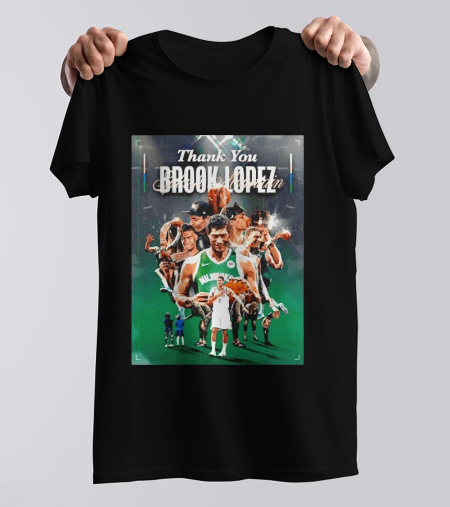 Thank You Brook Lopez Milwaukee Bucks Splash Mountain T-Shirt