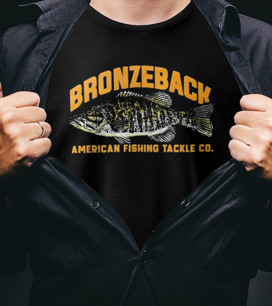 Bronzeback American Fishing Tackle Co Bass Fish T-Shirt