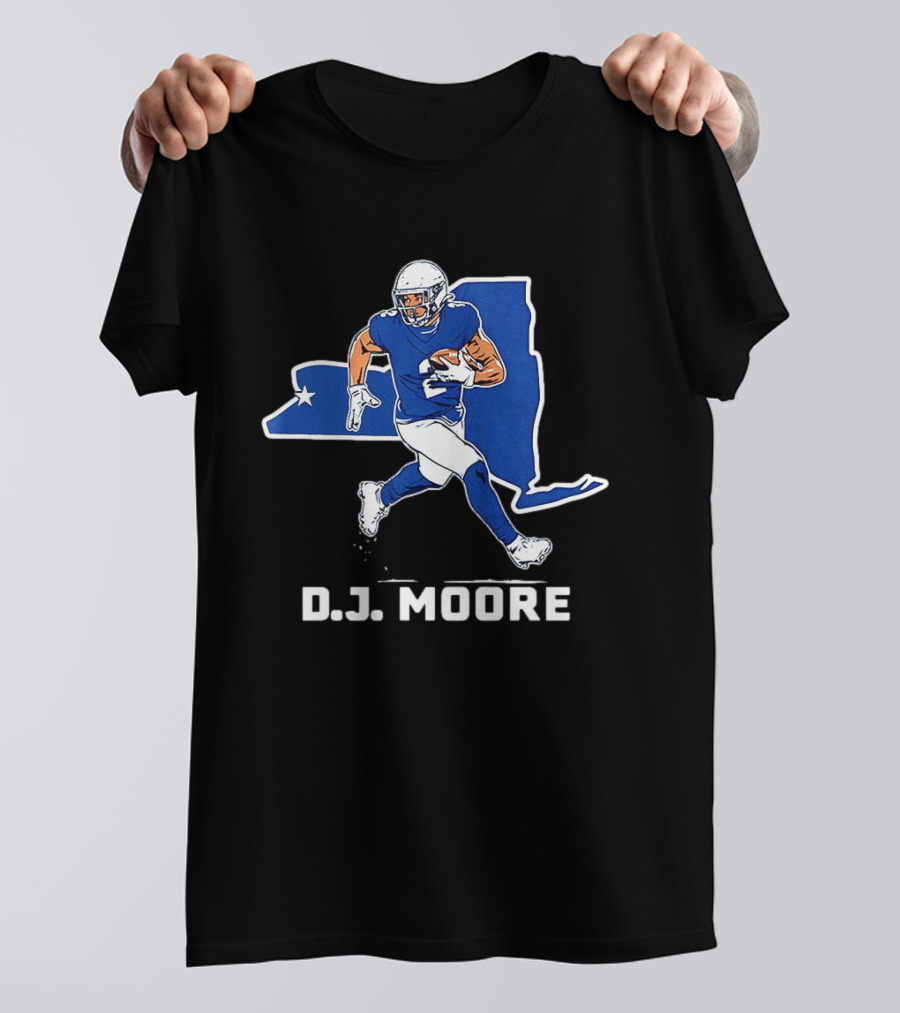 DJ Moore Football State Star New York T-Shirt