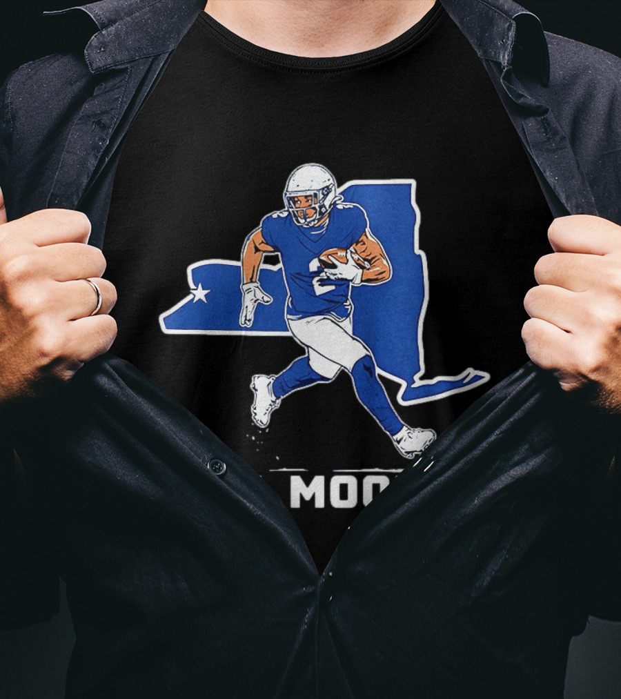 DJ Moore Football State Star New York T-Shirt