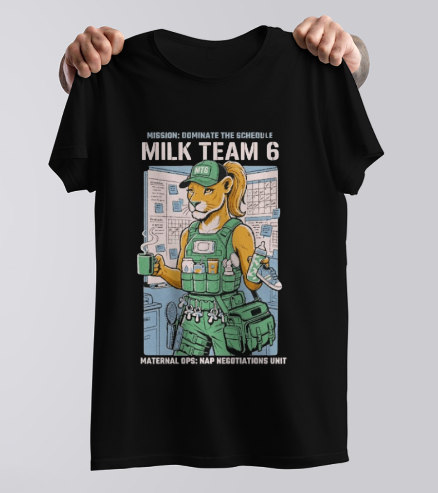 Dominate The Schedule Milk Team 6 Tiger MT6 T-Shirt